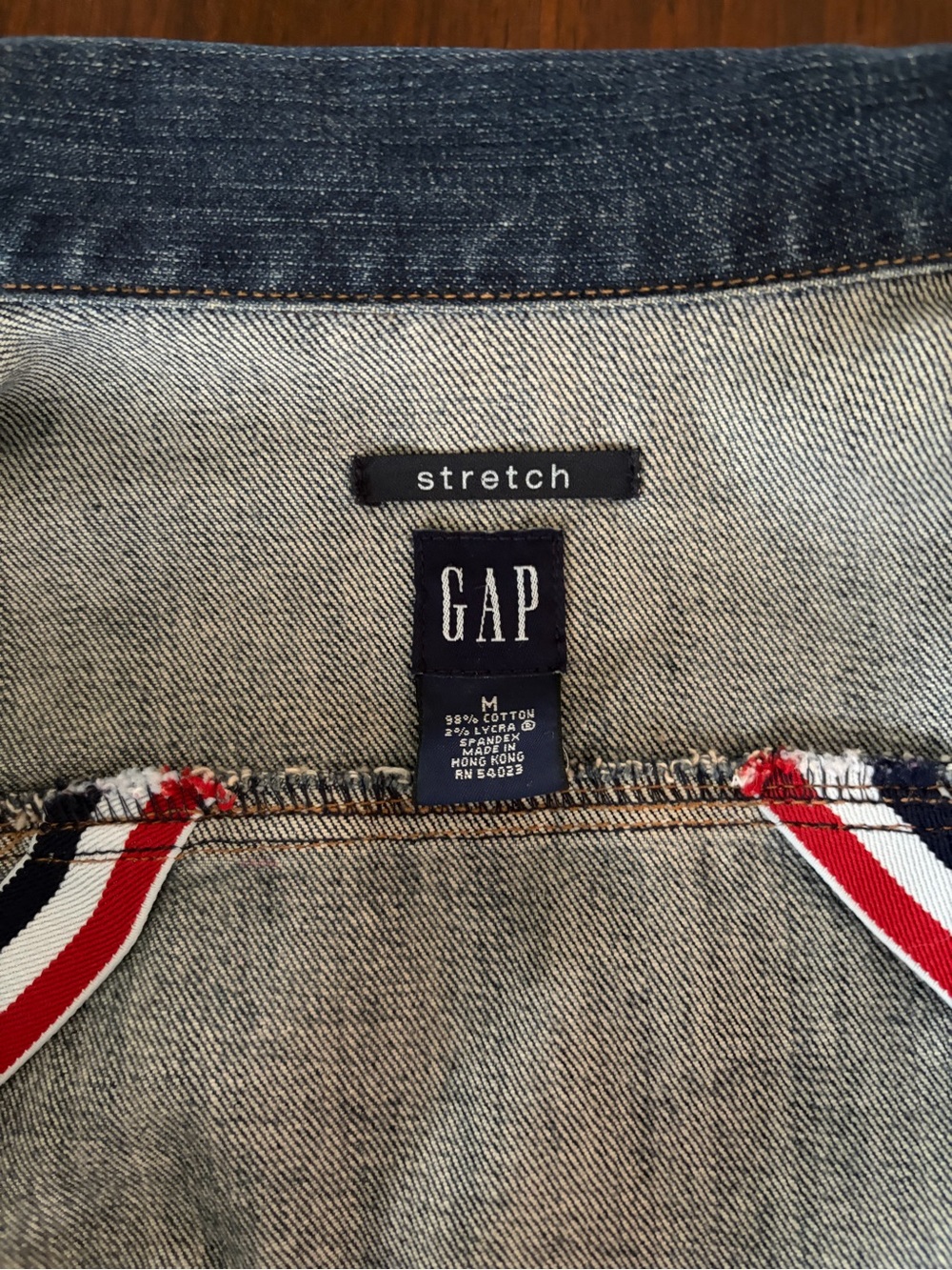 GAP Stretch Full Zip, Blue Jean Jacket. - Picture 2 of 4
